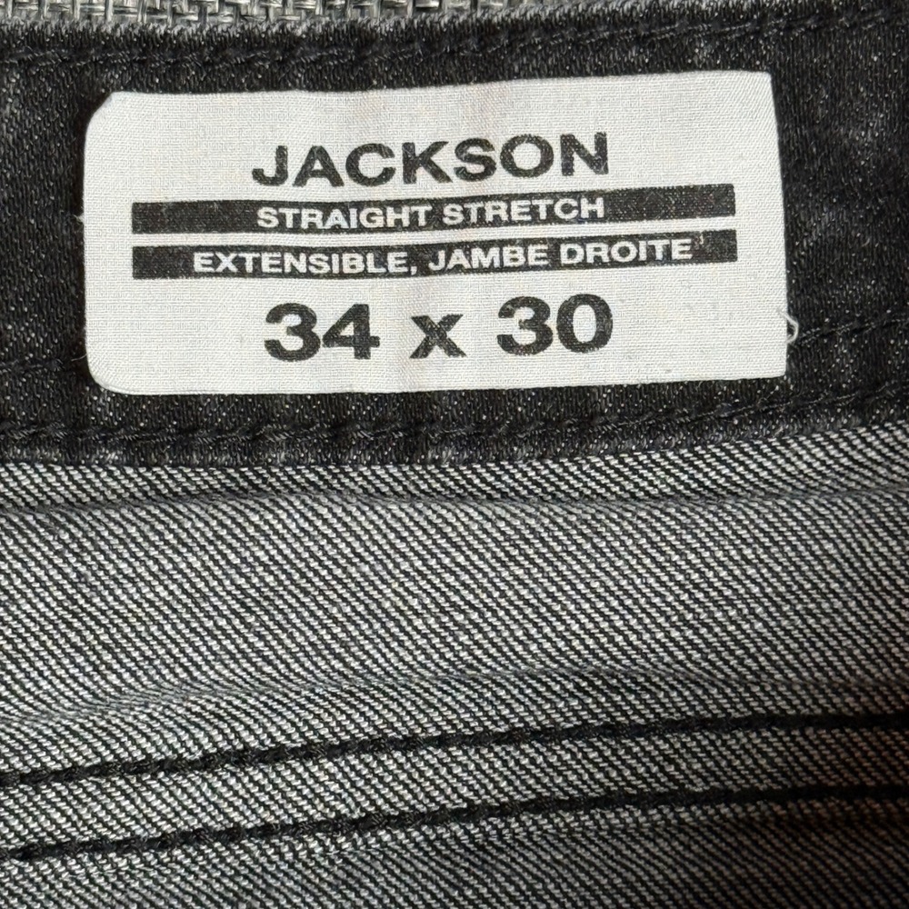 Mens Buffalo David Bitton Jeans | Waist 34 | Black Jackson Straight Stretch - Picture 4 of 16